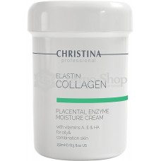 Christina Elastin Collagen Placental Enzyme Moisture Cream/ Увлажняющий крем с энзимами, коллагеном и эластином для жирной и комбинированной кожи  250мл ( снят с производства)